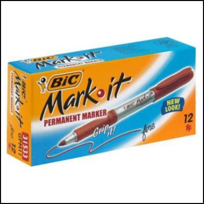Image for BIC MARK-IT PERMANENT MARKER BULLET 0.7MM RED BOX 12 from Office National Sydney Stationery