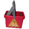 cleanlink mop bucket plastic wringer 9 ltr red