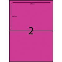 fluoro pink 2 per page labels no margins