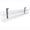 dual tier 1550mm cable basket for cable tidy of power and data leads complete with 2 mounting brackets