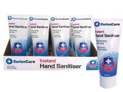 Image for SWISSCARE HAND SANITISER 100G TUBE 62% WW which is 70% VV of Alcohol from Office National Sydney Stationery