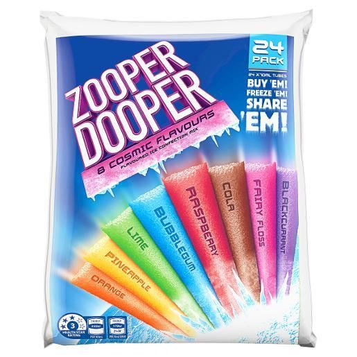 Image for ZOOPER DOOPER - WATER ICE MIXED 6 X 24 PACK 70ML from Our Town & Country Office National