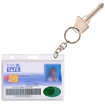 Image for REXEL ID CARD HOLDER PLUS KEY RING from Our Town & Country Office National