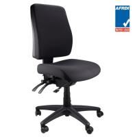 ergoform fully ergonomic chair  4 lever black fabric