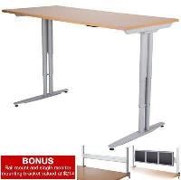 sylex helsinki height adjustable table white