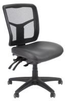 mirae chair fully ergo black p/u base - orange mesh back