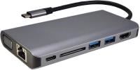 shintaro usb-c travel display hub (usb-c to hdmi/vga, 2 x usb 3.0, 1 x usb-c pd3.0, sd/micro sd card reader, rj45 gigabit ethern
