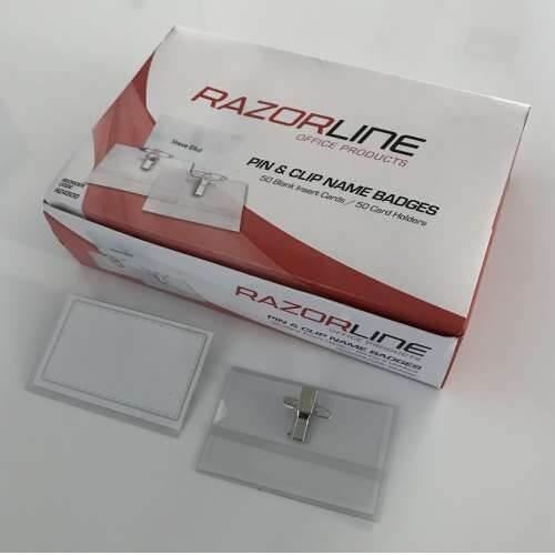 NAME BADGE PIN & CLIP BOX 50 RAZORLINE (EACH) |  | RZ4500i