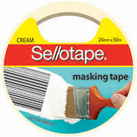 sellotape 960504 masking tape biodegradable 24mm x 50m cream