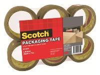 scotch 400 packaging tape roll 36mm x 75m brown pack 6