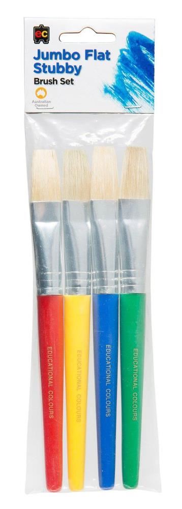 Image for PAINT BRUSH JUMBO FLAT ACRYLIC/POSTER/GLUE SET 4 from Two Bays Office National
