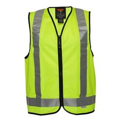 prime mover mv188 hi-vis day/night use vest cross back tape yellow 2xl