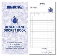 impact restaurant docket book  83 x 165mm duplicate rd301