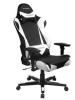 dxracer dxr-rz00-wh racing series gaming chair, neck/lumbar support - black & white 1 year warranty