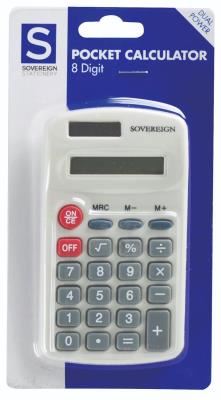 Image for SOVEREIGN CALCULATOR SCA9008 8 DIGIT SCHOOL POCKET from Shoalcoast Home and Office Solutions Office National