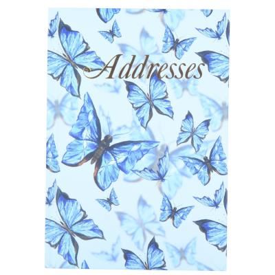 Image for ADDRESS BOOK C/LAND 190X100MM CASEBOUND BLUE BUTTERFLIES 72LF from Shoalcoast Home and Office Solutions Office National