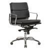style flash executive black italian leather low back chair 120kg 2 year warranty