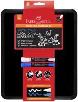 blackboard faber-castell double sided with pk2 liquid chalk markers