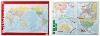 wall chart gillian miles world map pacific centred double sided