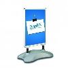 poster frame snap a-board with water tank base double sided 2 x a1 36kg silver
