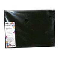 harlequin zippered pouch 30mm gusset a4 black