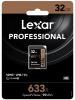 lexar professional 633x 32gb sdxc uhs-1 card - up to 95mbs read/45mbs write/ u3 c10 v30/high quality 1080p hd/3d/4k video/dslr/h