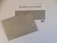 envelope ozcorp c6 silver pk20