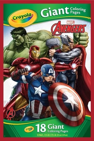 Image for CRAYOLA BOOK COLOURING  GIANT PAGES MARVEL AVENGERS 18PG from Shoalcoast Home and Office Solutions Office National