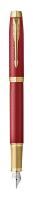 pen parker im premium fountain red with gold trim gift box