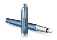 pen parker im premium fountain blue grey with chrome trim gift box