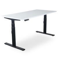 vertilift 2-leg heavey duty electric sit sand desk black frame/white top 1800 x 750mm