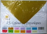 sunbird c6 colourd envelopes metallic gold 162 x 114mm 80gsm pack 15