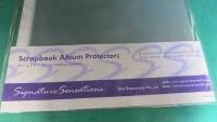 snj scrapbook album protectors clear 12 x 12" pack 10