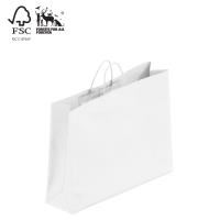 kraft paper bag boutique large with handle 450w x 350h x 120mm white