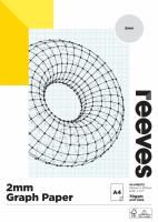 reeves graph paper pad 2mm grid 70gsm 40 sheets a4