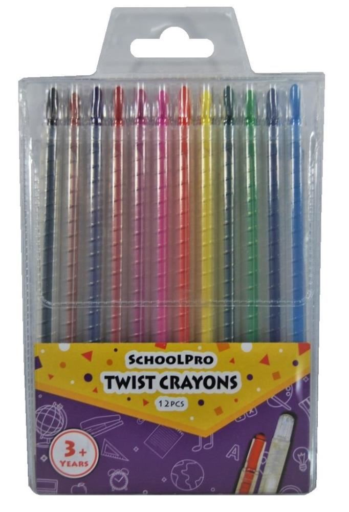Image for CRAYONS SCHOOLPRO TWISTABLE PACK 12 from Shoalcoast Home and Office Solutions Office National