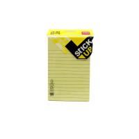 deli ruled adhesive notes 100 x 150mm  yellow pads pack 5
