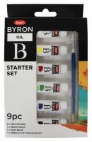paint jasart byron oil paint 12ml assorted starter set pack 9