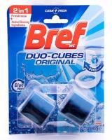 bref 2 in 1 duo-cubes toilet cleaning foam fresh scent 2x50g