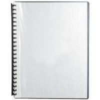 gns display book refillable 20 pocket a4 clear front black back