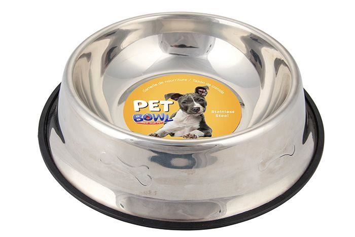 Image for EMBOSSED PAW PRINT PET BOWL / 29CM (900ML) (LARGE) STAINLESS STEEL from Angletons Office National