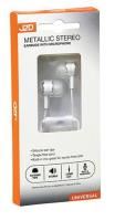 j2d metallic stereo earbuds with microphone 3.5mm aux white