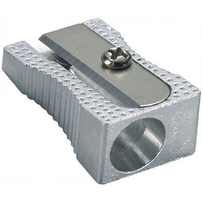Image for DELI PENCIL SHARPENER METAL SINGLE HOLE from Angletons Office National