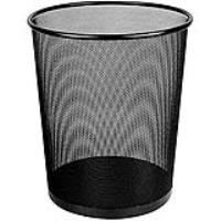 deli waste bin mesh black 27 litre