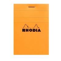 rhodia - no. 11 top stapled notepad - a7 - 5 x 5 grid - orange