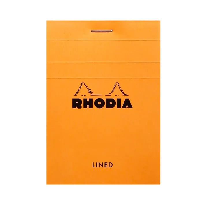Image for RHODIA - NO. 11 TOP STAPLED NOTEPAD - A7 - RULED - ORANGE from Angletons Office National