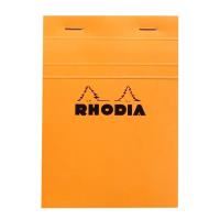 rhodia - no. 13 top stapled notepad - a6 - 5 x 5 grid - orange