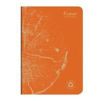 clairefontaine - forever 100% recycled - stapled notebook - a5 - lined - orange
