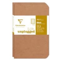 clairefontaine - my essentials - pack of 2 stapled notebooks - pocket - ruled - tobacco