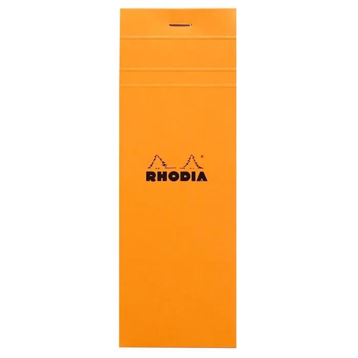 Image for RHODIA - NO. 8 TOP STAPLED NOTEPAD - LIST - 5 X 5 GRID - ORANGE from Angletons Office National